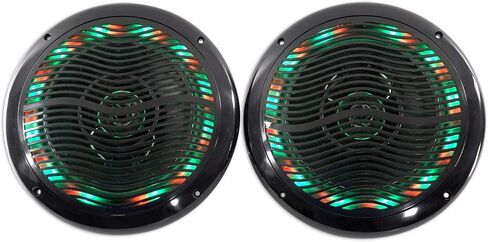 Rockville RMC65LB 6.5 "600W 2-Way SPEANES MARENE SPEANE مع LED متعدد الألوان + عن بُعد in Kuwait