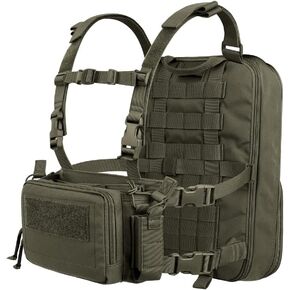 KRYDEX Tactical Expandable Backpack Molle and Tactical Chest Rig Combo RG