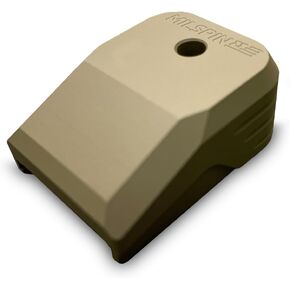 Milspin Weighted Magazine Base Plate Compatible with Glock Gen 1-5 | Beef Jones | Accessories (Coyote Tan, Models G17 17L 18 19 19X 22-24 26 27 31 34 35 45)
