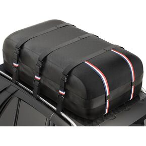 Kylinlucky Soft-Shell Rooftop Cargo Carrier Bag 19 Cubic Feet - Waterproof Car Roof Bag for All Vehicles, Heavy Duty 1200D with Anti-Slip Mat & Door Hooks 52x40x16 Inches (Non-Hard Case Design)