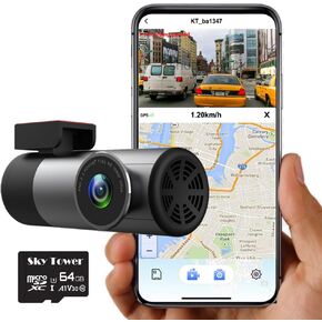 Dash Cam for Cars ، 2K+1080p ، 64GB SD CARCENT ، واي فاي المدمج ، الرؤية الليلية ، شاشة وقوف السيارات على مدار 24 ساعة ، تسجيل حلقة