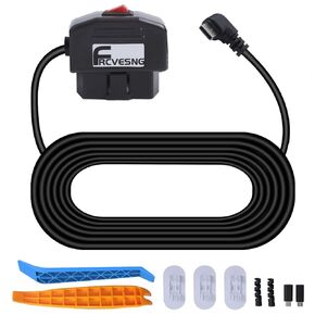 كابل الطاقة OBD لكاميرا DASH ، OBD to-ty c cam dash cam hardwire cable 24h motor mode/acc mod