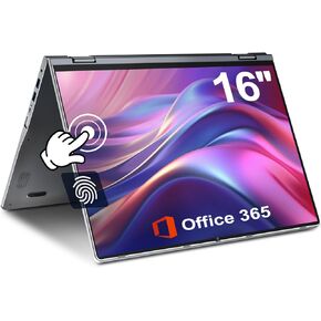 jumper 16 inch Convertible Laptop, 2 in 1 Laptop Computer with FHD 360 Degree Touchscreen, 20GB RAM 1152GB Storage, Fingerprint Reader, Backlit Keyboard, WiFi 6, 53.2WH, 1 Year Office 365