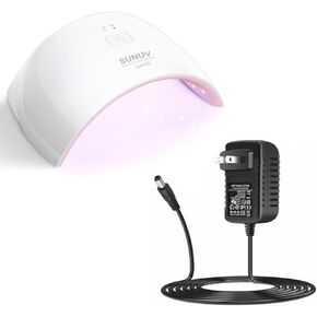 Replacment Power Supply Adapter for LED Nail Lamp AC DC Power SUN2C 48W Light Power Charger Compatible for SUNUV Nail Dryer LED Nail Lamp, SUN4,SUN3, Black, LX120200