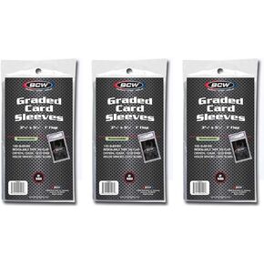 BCW Resealable Graded Card Sleeves - 200ct | Clear Polypropylene Protection for PSA, Beckett & More | Secure Adhesive Strip | Fits Trading Cards, Sports Cards, and Collectible Cards
