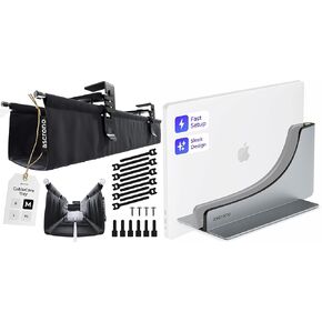 Macbook Air Docking Station & Cable Tray Bundle: محطة الإرساء لـ MacBook Air 13 "(M2 2022 & M3 2024) و CableCare لا تمرينات تحت صينية إدارة الكابلات 27.3"