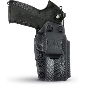 Concealed Carry Iwb Kydex Holster for Beretta PX4 - by Houston - Lined Inside for Strong Retention and Maximum Protection - Reinforced Plastic Clip - Carbon Fiber - Lightweight Durable (Right)