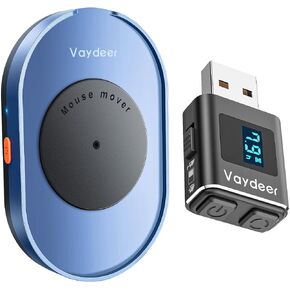 Vaydeer Undetectable Mouse Mover M4 ＆ Metal Mini Mouse Jiggler, T5s Mouse Mover with Timer, Noiseless, Simulates Realistic Mouse Movement, Driver-Free,Keeps PC Active