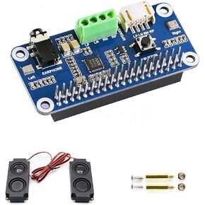 WM8960 Audio HAT Module for Raspberry Pi Zero/Zero W/Zero WH/2B/3B/3B+ Hi-Fi Sound Card HAT Stereo CODEC Playing and Recording I2S Interfac Stereo 3D Surrounding