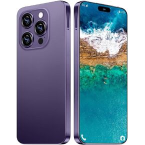 I16 ProMAX 12GB+512GB 6.99" HD Screen Smartphone Unlocked Cell Phone,Battery 7000mAh Unlocked The Phone, Android 13 Fingerprint Button Unlock/Photos/Face ID/Dual SIM/5G/GPS (Deep Purple)
