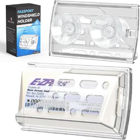 Mellbree EZ Pass Holder ، حامل شفط قوي للغاية Ezpass لحامل الزجاج الأمامي للأشعة فوق البنفسجية والمقاومة للحرارة ، حامل مستجيب آمن لـ EZ Pass Pass Tropsbond