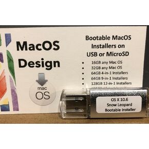 Bootable MacOS Snow Leopard 10.6, 16GB USB Drive 3.0 to Reinstall/Upgrade Mac OS X 10.6
