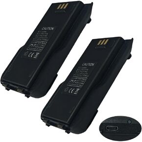 MD-380 Battery for MD-UV380 Ham Radio 2800mAh Larger Capacity USB-C Charging Li-ion Battery for RT3 RT3S DMR Two Way Radio