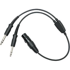 Aviation Headset Adapter for Airbus 5-Pin XLR to GA Dual Plugs