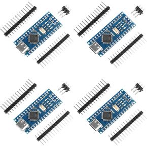 Nano Board USB C,Aideepen Nano V3.0 Board ATmega328P Controller Board,Nano Board USB C CH340 Chip 16M 5V Compatible with Arduin0 Nano (4Pcs Type-c)