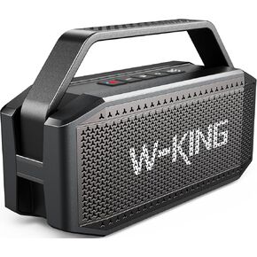W-KING Bluetooth Speaker, 80W PEAK IPX6 Waterproof Loud Portable Bluetooth Speaker Wireless with 2 Full-Range Drivers/Rich Bass,2 Pairing/40H/U-Disk/TF Card/AUX/EQ, Party Boombox Outdoor Large Speaker