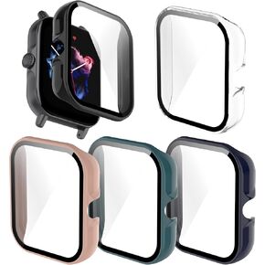 ECSEM Screen Protector Compatible with Amazfit GTS 3 Case,Hard PC Bumper All-Around Protective Cases Full Cover Shell Cases Smartwatch Accessory for Amazfit GTS 3