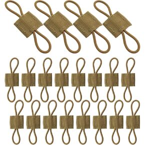 20pcs 1 بوصة khaki في الهواء الطلق إكسسوارات حقيبة ظهر تكتيكية نايلون حزام الشريط تعدد الأغراض أكياس تكتيكية حزام التجنيب لعقد زجاجة ماء الشعلة مشبك