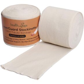 Layerguard Cotton Stockinette Sleeve Roll ، القطن النيئ المطوهر-ارتداء الراحة ، ضمادة أنبوبي مصممة للعرق-يمنع تراكم البقايا-ارتداء ضمادة الأكمام تحت الألياف (Off-Off-Off-Off-4 Int)