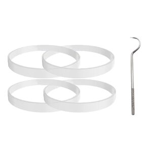 Suitable for Rubber Gaskets Replacement Seal White O-Ring for Blender NN102 4 PCS