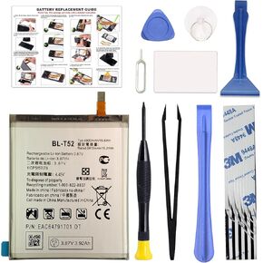 GREEN FUSION New Replacement Battery Compatible with LG Wing 5G LMF100N, LM-F100N, LM-F100V, LM-F100, BL-T52 Battery with Installation Instruction & Toolkit