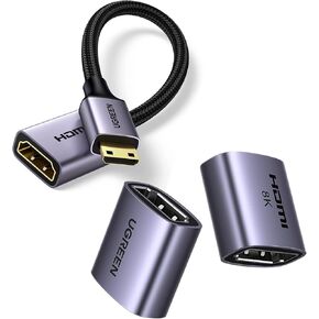 UGREEN 2 Pack 8K@60Hz Female to Female HDMI Adapter Bundle with Mini HDMI Adapter 4K 60Hz