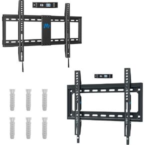 Mounting Dream Fixed TV Wall Mount Bundle, MD2163-K TV Mount for 42-70 Inch TVs, Fits 16, 18, 24 inch Studs, VESA 600x400mm and MD2361-K Low Profile TV Wall Mount for 32-60 inch TV VESA 400x400mm