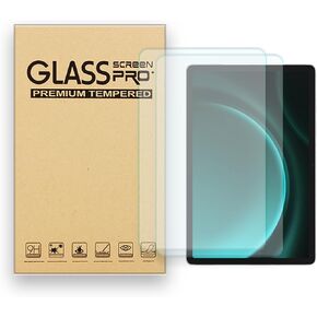 واقي الشاشة لـ Samsung Galaxy Tab S9 (11 بوصة) / Tab S9 Fe (10.9 بوصة) فيلم زجاجي مقسى ، صلابة 9H ، مضاد للخلع ، ودية للحالة ، خالية من الفقاعة (2 أجهزة كمبيوتر)