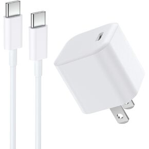 USB C Wall Charger Cube, Agtray Mini Type C Charger Plug Fast Charging Block Power Adapter Brick with 6FT USB C to C Cable for iPhone 16e/16 Pro Max/16 Pro/16 Plus/16/15 Pro Max/15 Pro/15 Plus/15,iPad