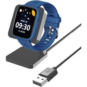 Compatible with BIGGERFIVE Charger,Lamshaw Charging Stand Desk Holder Charging Dock Station Compatible with BIGGERFIVE BARVE BW01, BW02 Fitness Tracker Watch (Black-Dock)