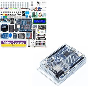 طقم Sunfounder Elite Explorer مع Arduino Uno R4 WiFi + حالة أكريليك شفافة