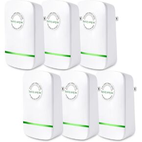 Stop Watt Energy Saving Device, Electricity Saving Box for Electricity Energy Saver, Plug-in Saving Device for Home 90V-250V 30KW (6-Pack)