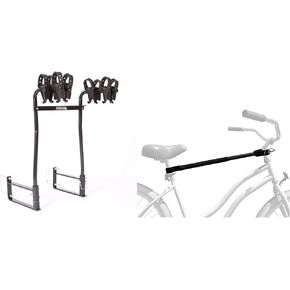 Swagman RV Approved Around The Spare Deluxe Bike Rack & Retrospec Bike Rack Cross-Bar Top Tube Adjustable Adapter, Black, 18%22-28%22 (3545)