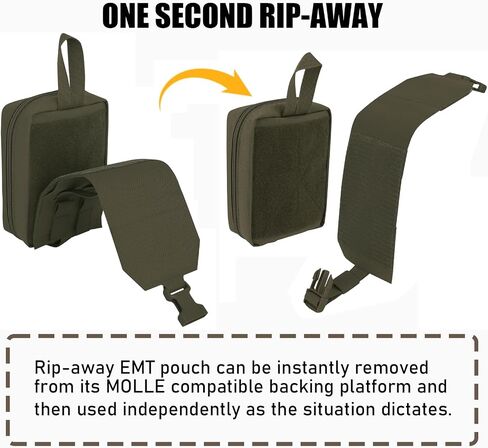 PETAC GEAR Tactical Rip Away Medical IFAK Pouch Tear Off First Aid EDC Pouches Molle & Belt Outdoor Emergency Survival Bag in Kuwait