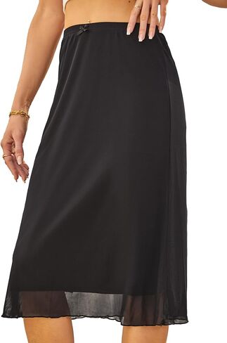 تنورة طويلة مستقيمة عالية الخصر للنساء من Avanova، تنانير طويلة ضيقة بحواف الخس in Kuwait