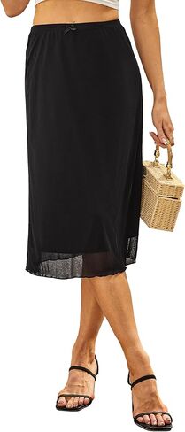 تنورة طويلة مستقيمة عالية الخصر للنساء من Avanova، تنانير طويلة ضيقة بحواف الخس in Kuwait