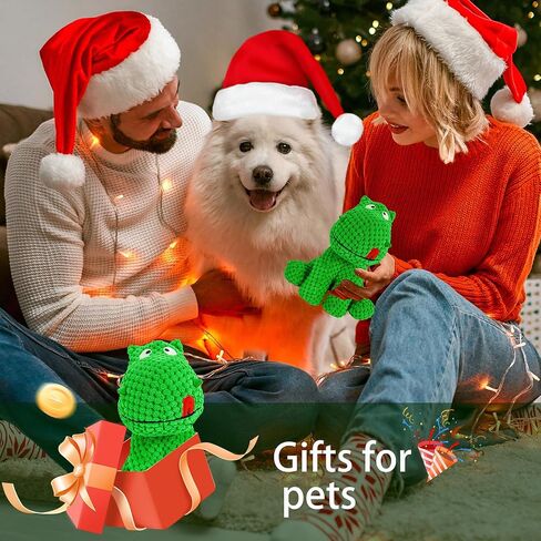Christmas Dog Toys, Dog Squeaky Toys with Crinkle Paper, Plush Reindeer Dog Toys, Interactive Stuffed Dog Chew Toys, Dog Gifts for Puppy, Small, Medium, Large Dogs in Kuwait