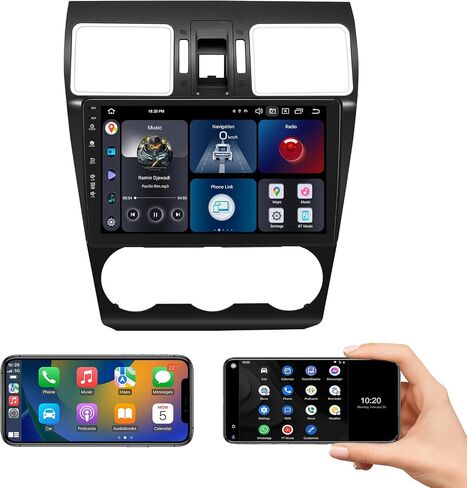 Roadanvi X12 Car Stereo for Subaru Forester WRX 2016-2018 Carplay & Android Auto Android 12 Head Unit, WiFi & 4G LTE GPS Navigation 1280x720 QLED 9" Touch Screen 4GB+64GB Bluetooth in Saudi Arabia