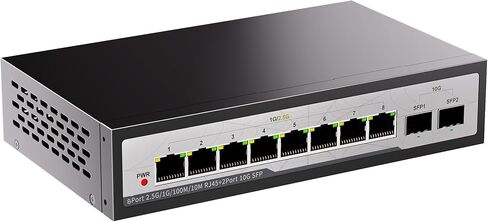 5-Port 2.5Gb Ethernet Switch,25Gbps High-Speed Unmanaged Switch,5 x 2.5GBASE-T Ports,Fanless Metal Design, Wall Mountable,Plug - Play in Saudi Arabia