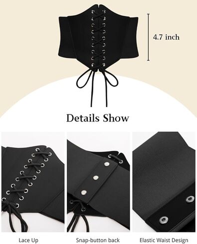 Scarlet Darkness Women Wide Belt Elastic Waist Belt Corset Belts for Dress in Kuwait