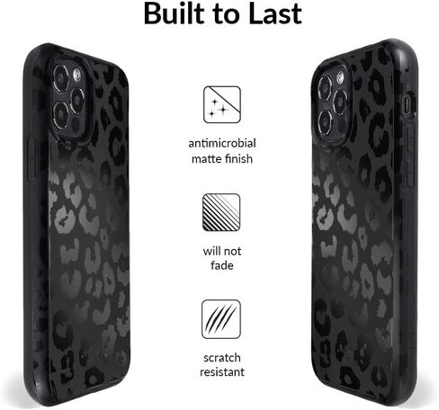 VELVET CAVIAR Black Leopard Cheetah Print Phone Case for iPhone 14 Pro Max - Compatible with MagSafe - 10ft Drop Tested in Saudi Arabia