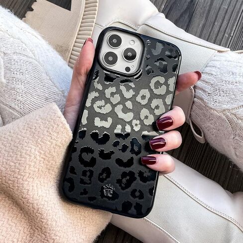 VELVET CAVIAR Black Leopard Cheetah Print Phone Case for iPhone 14 Pro Max - Compatible with MagSafe - 10ft Drop Tested in Saudi Arabia