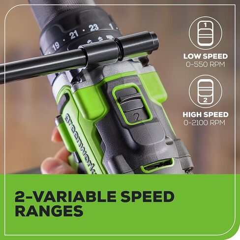 Greenworks 24V Brushless 1/2" Hammer Drill (Metal Chuck /1240 in.-lbs. /23 Clutch Position/28,000 BPM/LED Light), Tool Only in Kuwait