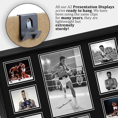 HWC Trading Foreman Ali Fight The Rumble in the Jungle George Foreman vs Muhammad Ali 16 x 12 inch Framed Gifts Printed Signed Autograph Picture for Boxing Memorabilia Fans - 16" x 12" Framed in Kuwait