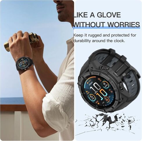 غلاف العلبة Overstep متوافق مع Garmin Fenix ​​8 47mm Solar ، ومضاد للاستبدال الحالات الملحقات الذكية الساعات الذكية in Saudi Arabia