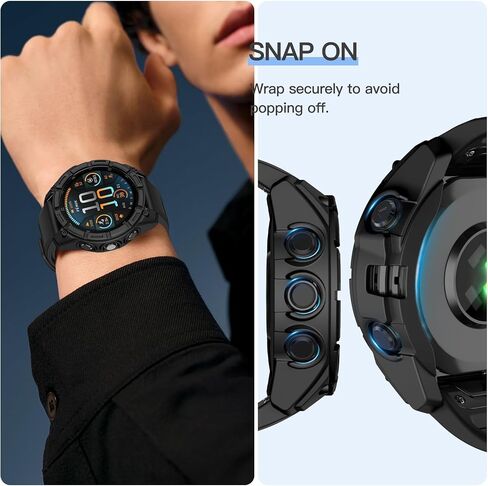غلاف العلبة Overstep متوافق مع Garmin Fenix ​​8 47mm Solar ، ومضاد للاستبدال الحالات الملحقات الذكية الساعات الذكية in Saudi Arabia