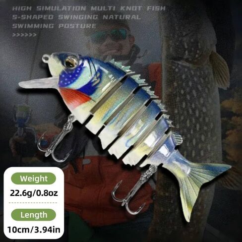 Fishing Lures for Freshwater and Saltwater, Lifelike Swimbait for Bass Trout Crappie Walleye Pike, Slow Sinking Bass Fishing Lure,Family Fishing Gear Plugs,3pcs(13.5cm-23g) in Saudi Arabia