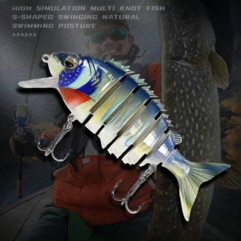 Fishing Lures for Freshwater and Saltwater, Lifelike Swimbait for Bass Trout Crappie Walleye Pike, Slow Sinking Bass Fishing Lure,Family Fishing Gear Plugs,3pcs(13.5cm-23g) in Saudi Arabia