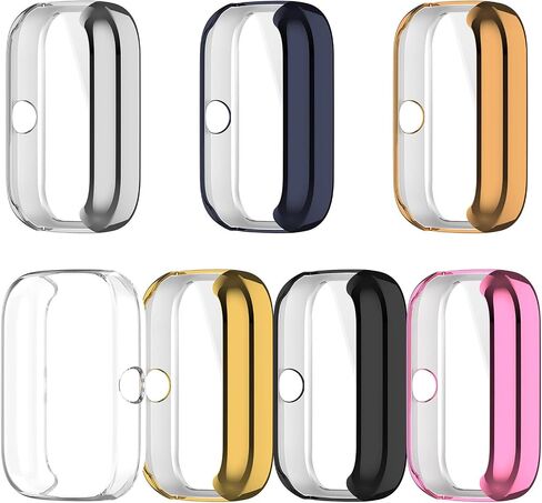 حالة حامي الشاشة متوافقة مع Amazfit Bip 3 Pro Smartwatch Accessories خدش الحماية الكاملة TPU (7Colors) in Kuwait