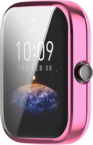 حالة حامي الشاشة متوافقة مع Amazfit Bip 3 Pro Smartwatch Accessories خدش الحماية الكاملة TPU (7Colors) in Kuwait